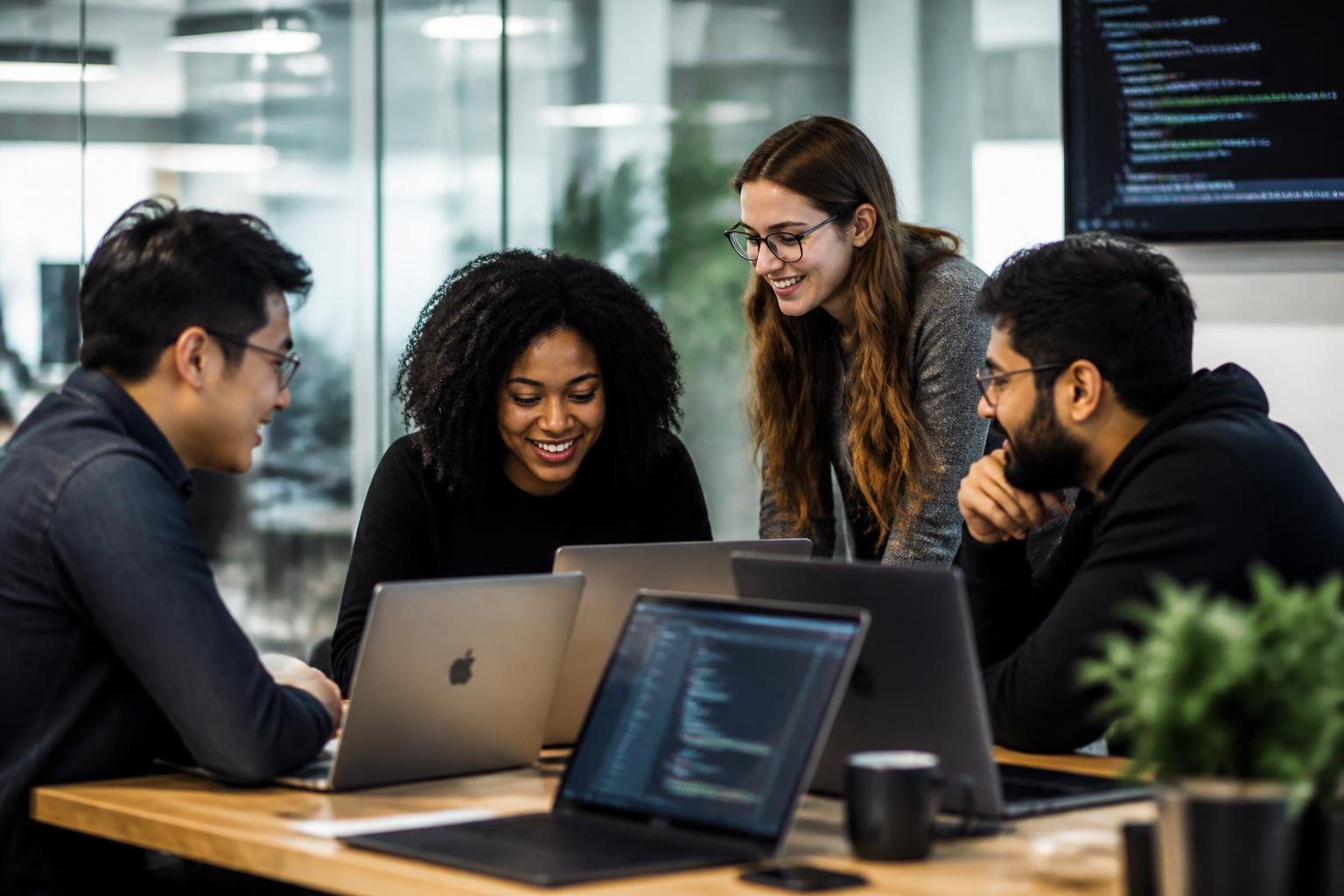 Our engineering team working together
